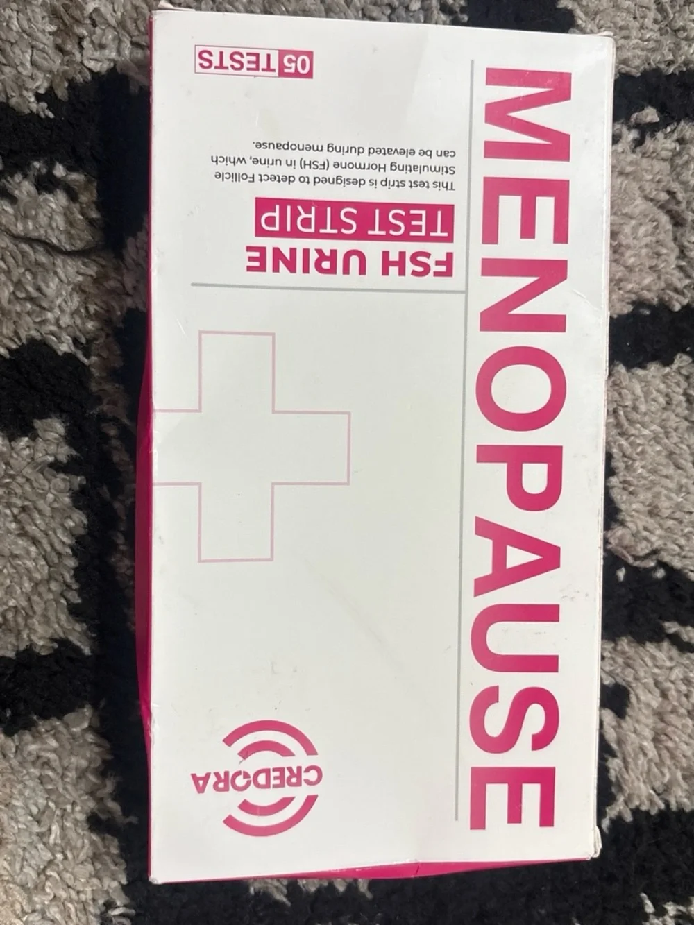 Menopause Stage Indicator FSH Test Box - White & Hot Pink